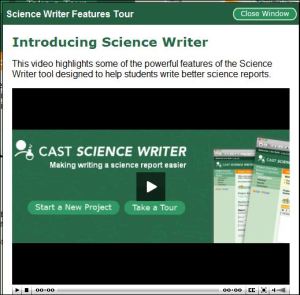screenshot of Science Writer video