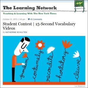 Vocabulary Video Contest from the New York Times’ Learning Network ...